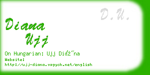 diana ujj business card